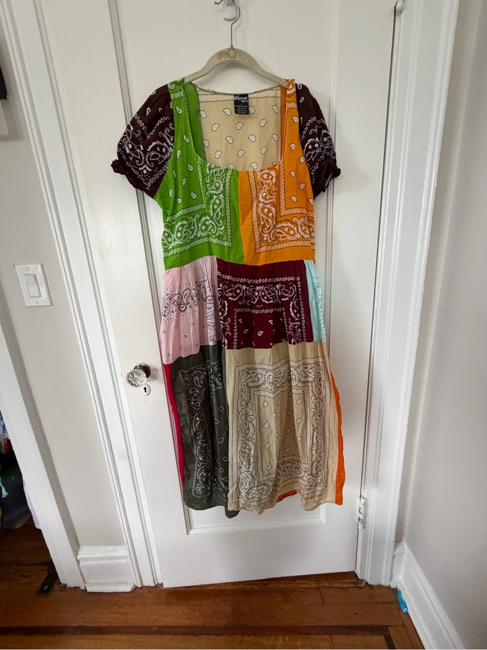 Honeys Blowtorch Patchwork Bandana Print Midi Dress - Multicolor